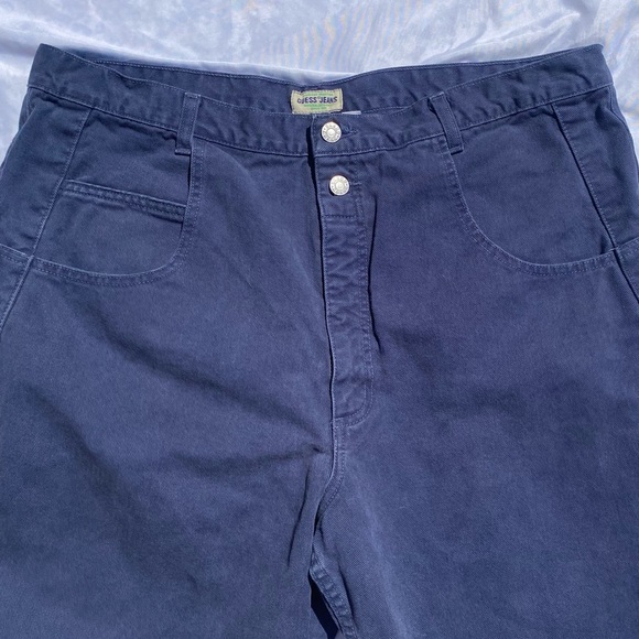 Navy blue Vintage 90s Guess Jeans - Picture 1 of 6